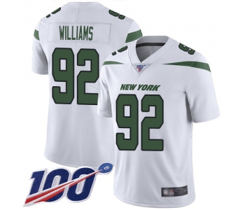 Nike Jets #92 Leonard Williams White Men's Stitched NFL 100th Season Vapor Limited Jersey