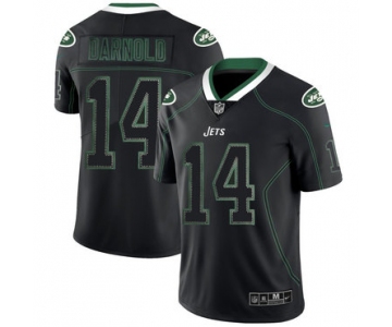 Nike New York Jets #14 Sam Darnold Black Shadow Legend Limited Jersey