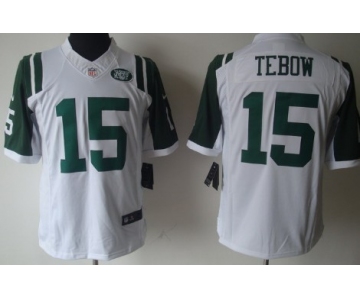 Nike New York Jets #15 Tim Tebow White Limited Jersey