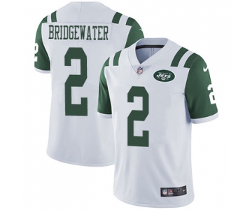 Nike New York Jets #2 Teddy Bridgewater White Men's Stitched NFL Vapor Untouchable Limited Jersey