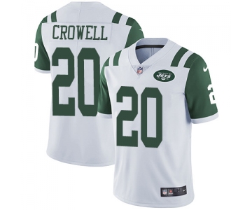 Nike New York Jets #20 Isaiah Crowell White Men's Stitched NFL Vapor Untouchable Limited Jersey