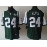 Nike New York Jets #24 Darrelle Revis Green Limited Jersey