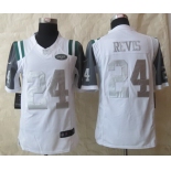 Nike New York Jets #24 Darrelle Revis Platinum White Limited Jersey