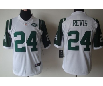 Nike New York Jets #24 Darrelle Revis White Limited Jersey