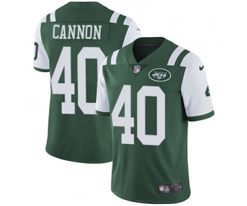 Nike New York Jets #40 Trenton Cannon Green Team Color Men's Stitched NFL Vapor Untouchable Limited Jersey