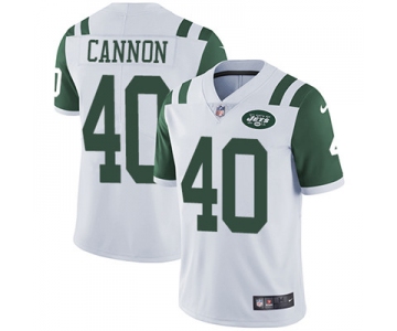 Nike New York Jets #40 Trenton Cannon White Men's Stitched NFL Vapor Untouchable Limited Jersey