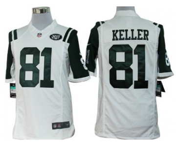 Nike New York Jets #81 Dustin Keller White Limited Jersey
