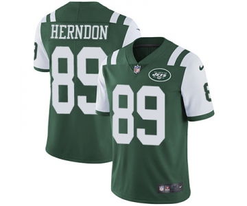 Nike New York Jets #89 Chris Herndon Green Team Color Men's Stitched NFL Vapor Untouchable Limited Jersey