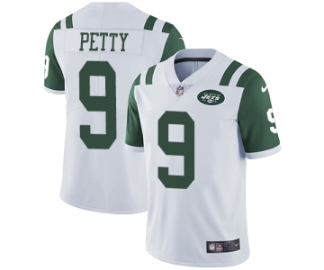 Nike New York Jets #9 Bryce Petty White Men's Stitched NFL Vapor Untouchable Limited Jersey