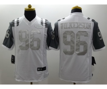 Nike New York Jets #96 Muhammad Wilkerson Platinum White Limited Jersey