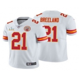Men's Kansas City Chiefs #21 Bashaud Breeland White 2021 Super Bowl LV Limited Stitched NFL Jersey