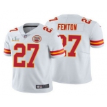 Men's Kansas City Chiefs #27 Rashad Fenton White 2021 Super Bowl LV Limited Stitched NFL Jersey