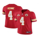 Men's Kansas City Chiefs #4 Chad Henne Red 2021 Super Bowl LV Limited Stitched NFL Jersey