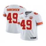 Men's Kansas City Chiefs #49 Daniel Sorensen White 2021 Super Bowl LV Limited Stitched NFL Jersey