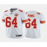 Men's Kansas City Chiefs #64 Mike Pennel White 2021 Super Bowl LV Limited Stitched NFL Jersey