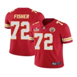 Men's Kansas City Chiefs #72 Eric Fisher Red 2021 Super Bowl LV Limited Stitched NFL Jersey