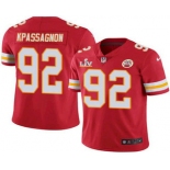 Men's Kansas City Chiefs #92 Tanoh Kpassagnon Red 2021 Super Bowl LV Limited Stitched NFL Jersey