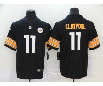 Men's Pittsburgh Steelers #11 Chase Claypool Black 2020 Vapor Untouchable Stitched NFL Nike Limited Jersey