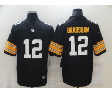 Men's Pittsburgh Steelers #12 Terry Bradshaw Black 2017 Vapor Untouchable Stitched NFL Nike Throwback Limited Jersey