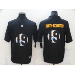Men's Pittsburgh Steelers #19 JuJu Smith-Schuster Black 2020 Shadow Logo Vapor Untouchable Stitched NFL Nike Limited Jersey