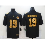 Men's Pittsburgh Steelers #19 JuJu Smith-Schuster Black Leopard Print Fashion Vapor Limited Nike NFL Jersey