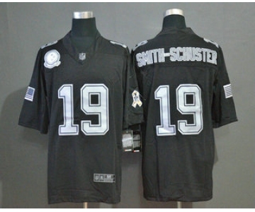 Men's Pittsburgh Steelers #19 JuJu Smith-Schuster Black Olive 2019 Salute To Service Stitched NFL Nike Limited Jersey