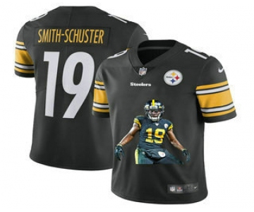 Men's Pittsburgh Steelers #19 JuJu Smith-Schuster Black Player Portrait Edition 2020 Vapor Untouchable Stitched NFL Nike Limited Jerseys