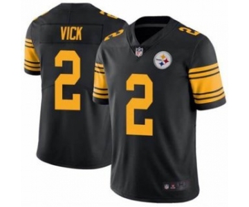 Men's Pittsburgh Steelers #2 Michael Vick Black Color Rush Limited Stitched Jersey