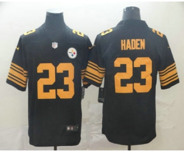 Men's Pittsburgh Steelers #23 Joe Haden Black 2016 Color Rush Stitched NFL Nike Limited Jersey