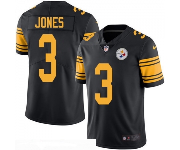Men's Pittsburgh Steelers #3 Landry Jones Black 2016 Color Rush Stitched NFL Nike Limited Jersey