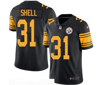 Men's Pittsburgh Steelers #31 Donnie Shell Retired Black 2016 Color Rush Stitched NFL Nike Limited Jersey