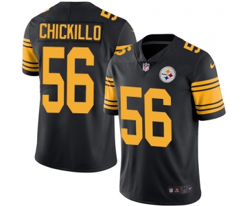 Men's Pittsburgh Steelers #56 Anthony Chickillo Black Nike NFL Rush Limited Vapor Untouchable Jersey