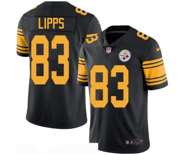 Men's Pittsburgh Steelers #83 Louis Lipps Retired Black 2016 Color Rush Stitched NFL Nike Limited Jersey
