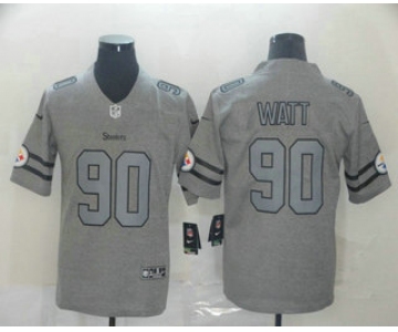 Men's Pittsburgh Steelers #90 T. J. Watt 2019 Gray Gridiron Vapor Untouchable Stitched NFL Nike Limited Jersey