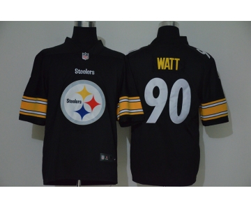 Men's Pittsburgh Steelers #90 T. J. Watt Black 2020 Big Logo Vapor Untouchable Stitched NFL Nike Fashion Limited Jersey