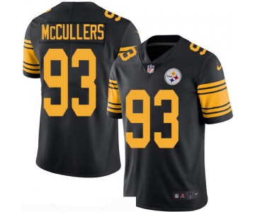 Men's Pittsburgh Steelers #93 Daniel McCullers Black 2016 Color Rush Stitched NFL Nike Limited Jersey