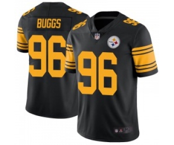 Men's Pittsburgh Steelers #96 Isaiah Buggs Limited Black Color Rush Jersey