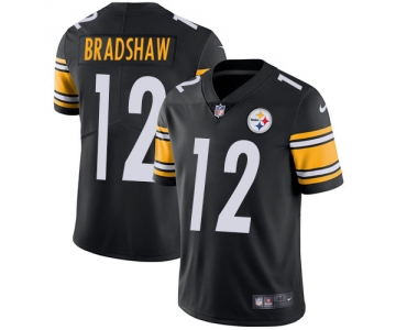Nike Pittsburgh Steelers #12 Terry Bradshaw Black Team Color Men's Stitched NFL Vapor Untouchable Limited Jersey
