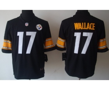 Nike Pittsburgh Steelers #17 Mike Wallace Black Limited Jersey