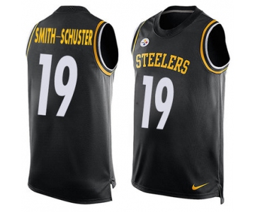 Nike Pittsburgh Steelers #19 JuJu Smith-Schuster Black Team Color Men's Stitched NFL Limited Tank Top Jersey