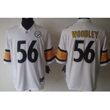 Nike Pittsburgh Steelers #56 Lamarr Woodley White Limited Jersey