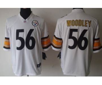 Nike Pittsburgh Steelers #56 Lamarr Woodley White Limited Jersey