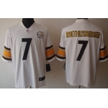 Nike Pittsburgh Steelers #7 Ben Roethlisberger White Limited Jersey