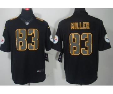 Nike Pittsburgh Steelers #83 Heath Miller Black Impact Limited Jersey