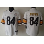 Nike Pittsburgh Steelers #84 Antonio Brown White Limited Jersey