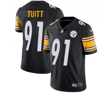 Nike Pittsburgh Steelers #91 Stephon Tuitt Black Team Color Men's Stitched NFL Vapor Untouchable Limited Jersey