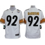 Nike Pittsburgh Steelers #92 James Harrison White Limited Jersey