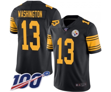 Nike Steelers #13 James Washington Black Men's Stitched NFL Limited Rush 100th Season Jersey