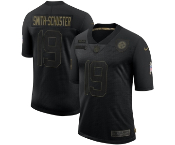 Nike Steelers 19 JuJu Smith Schuster Black 2020 Salute To Service Limited Jersey