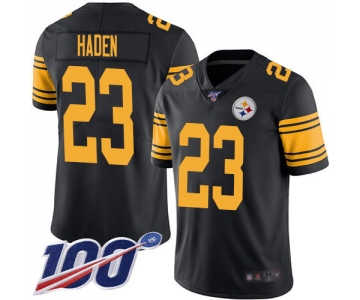 Nike Steelers #23 Joe Haden Black Men's Stitched NFL Limited Rush 100th Season Jersey